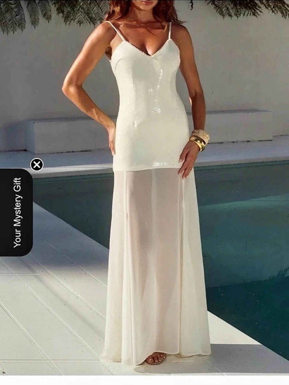 RUNAWAY THE LABEL white sequin dress